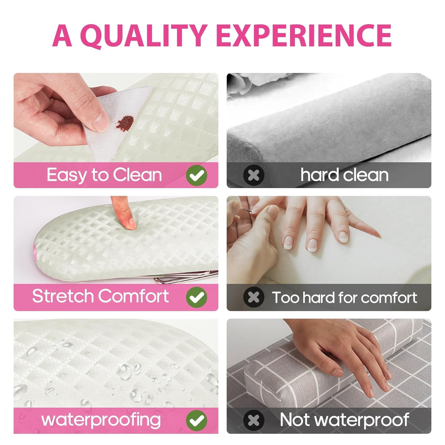 Nail Arm Rest Cushion, Nail Hand Cushion Microfiber Leather Manicure Hand Pillow