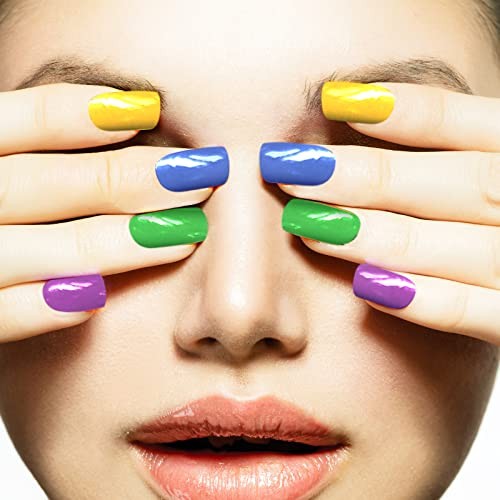 336 Pieces 24 Sheets Full Nail Stickers Wraps Polish Bright Style Bright Color