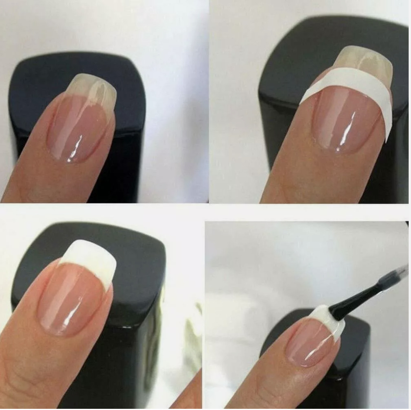4 pack (150pc) French Manicure Nail Art Tips Form Guide Sticker DIY Stencil USA