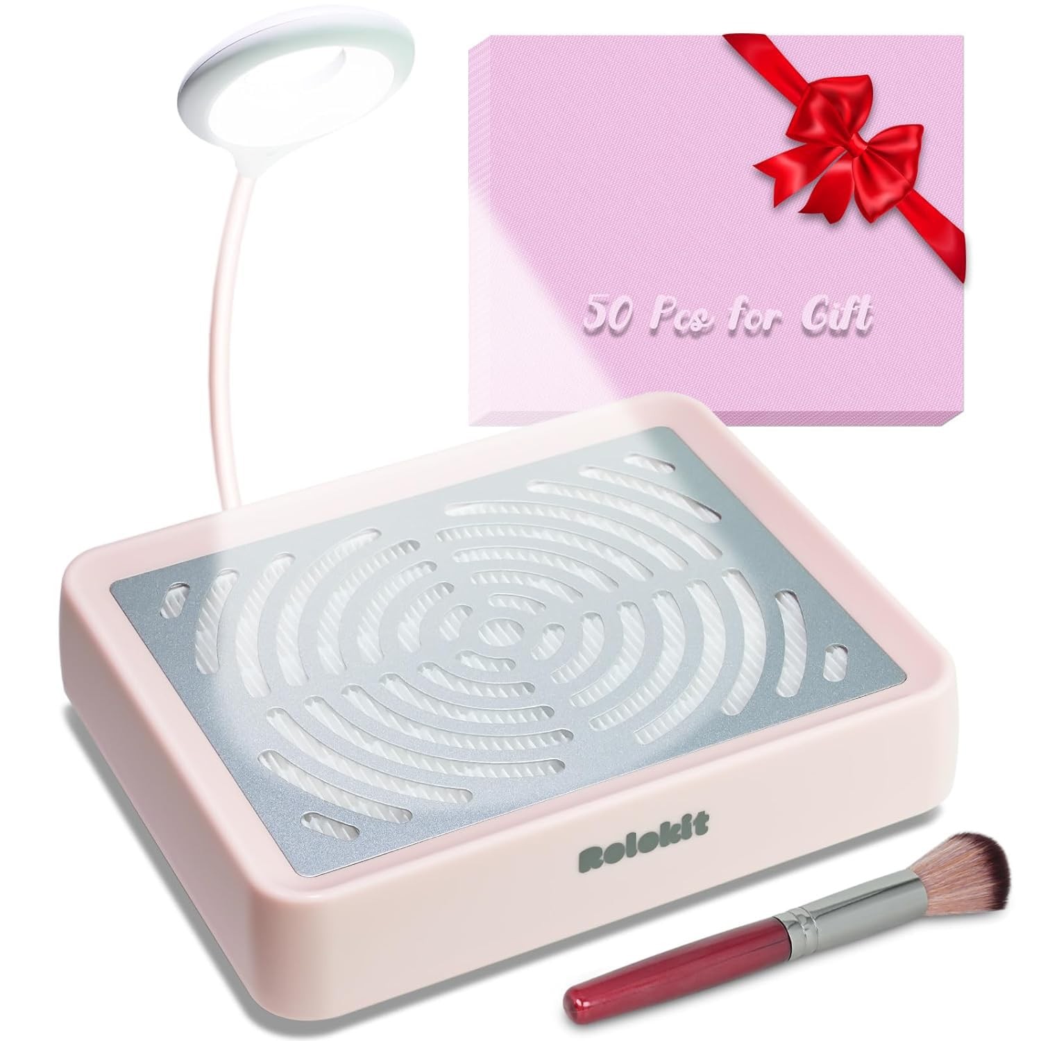 Rolokit Pink Nail Dust Collector with Lamp