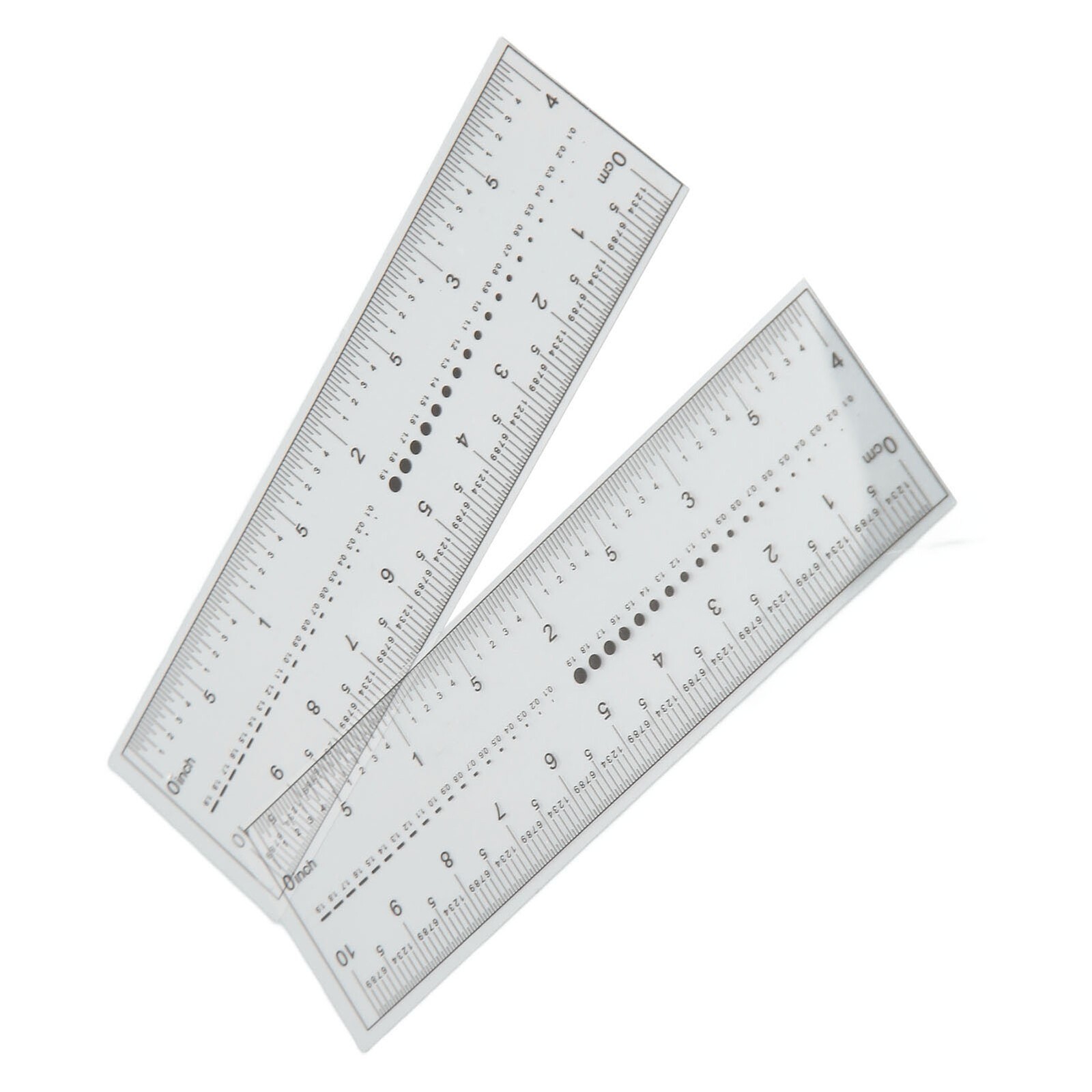 10PCS Fake Nails Measuring Ruler Professional Portable Transparent Nail Art PVC