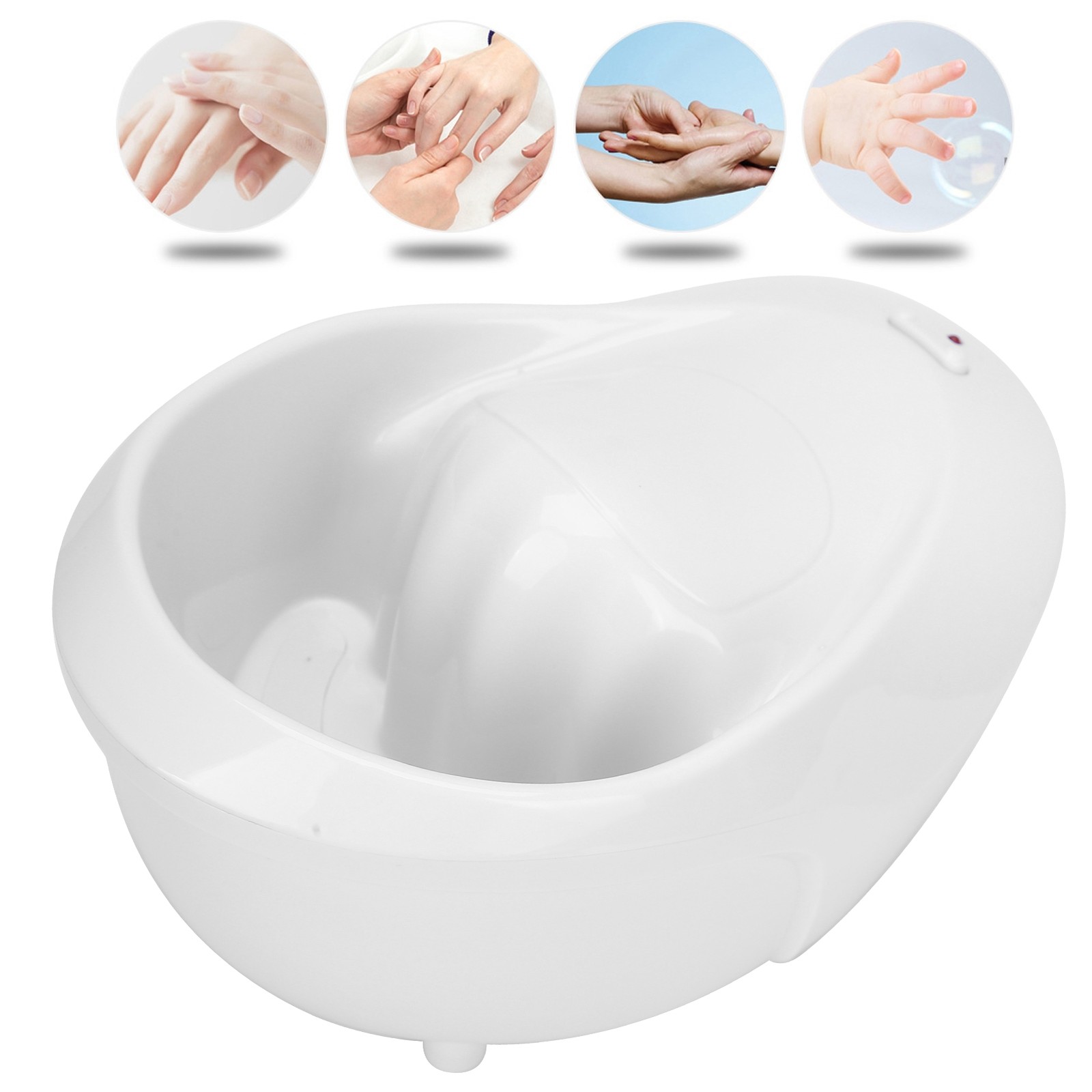 Electric Nail Soaking Bowl Bubble Vibration Hand Spa Massage Machine Manicure US
