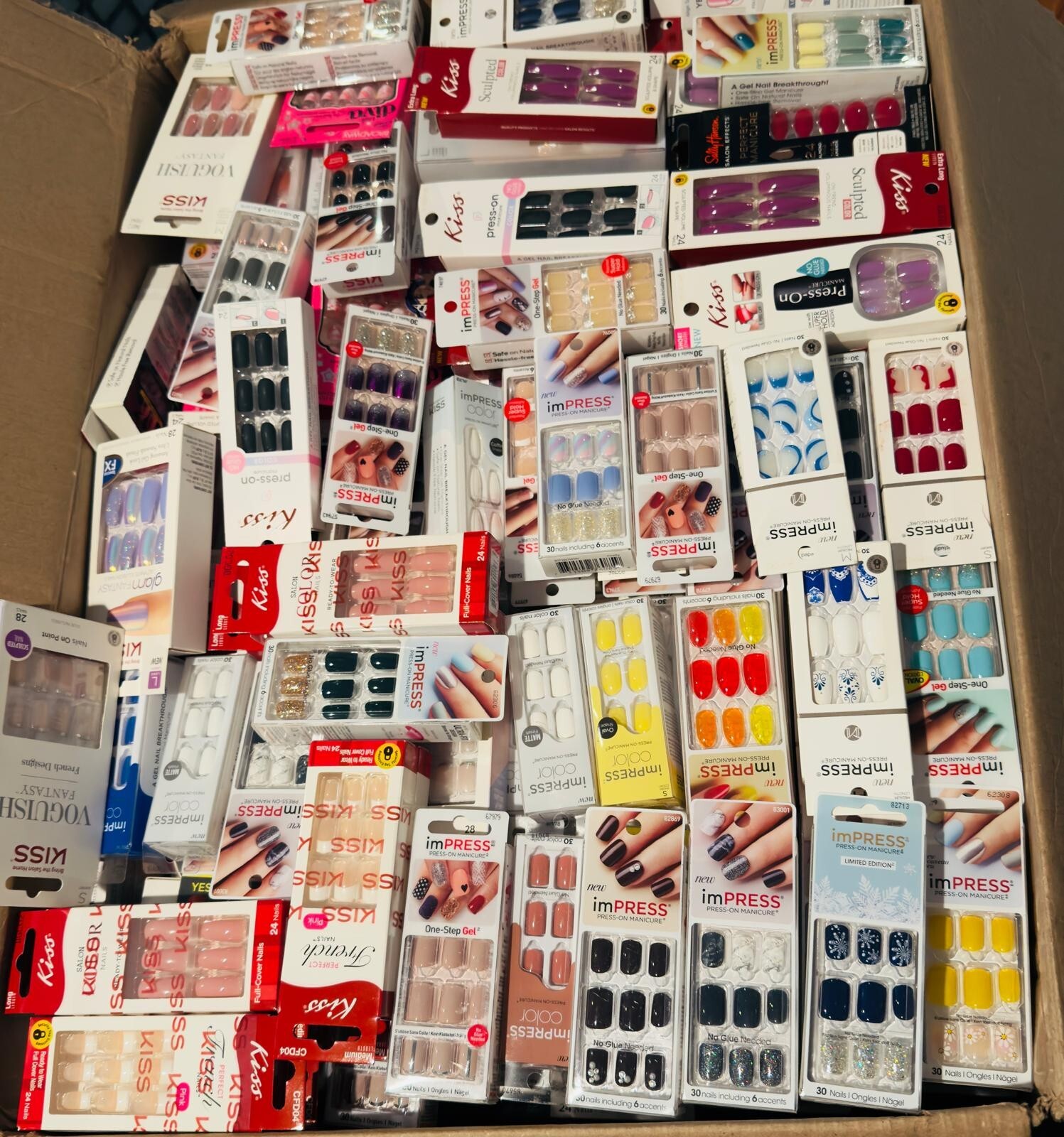 “Set of 100” Kiss imPRESS Nails Mixed LOT**FREE SHIPPING*** CLOSEOUT–Deal# 55***