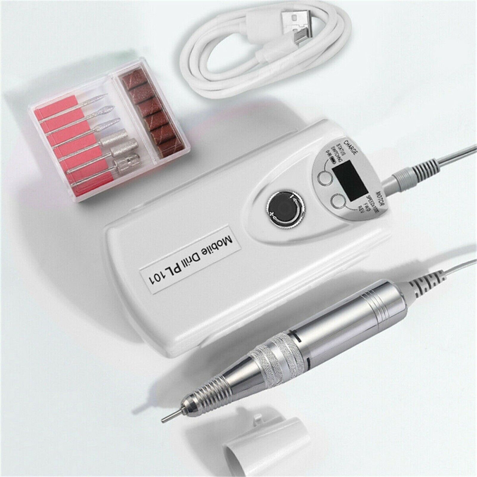 35000RPM Rechargeable Electric Nail Drill Machine Portable Manicure Pedicure Set