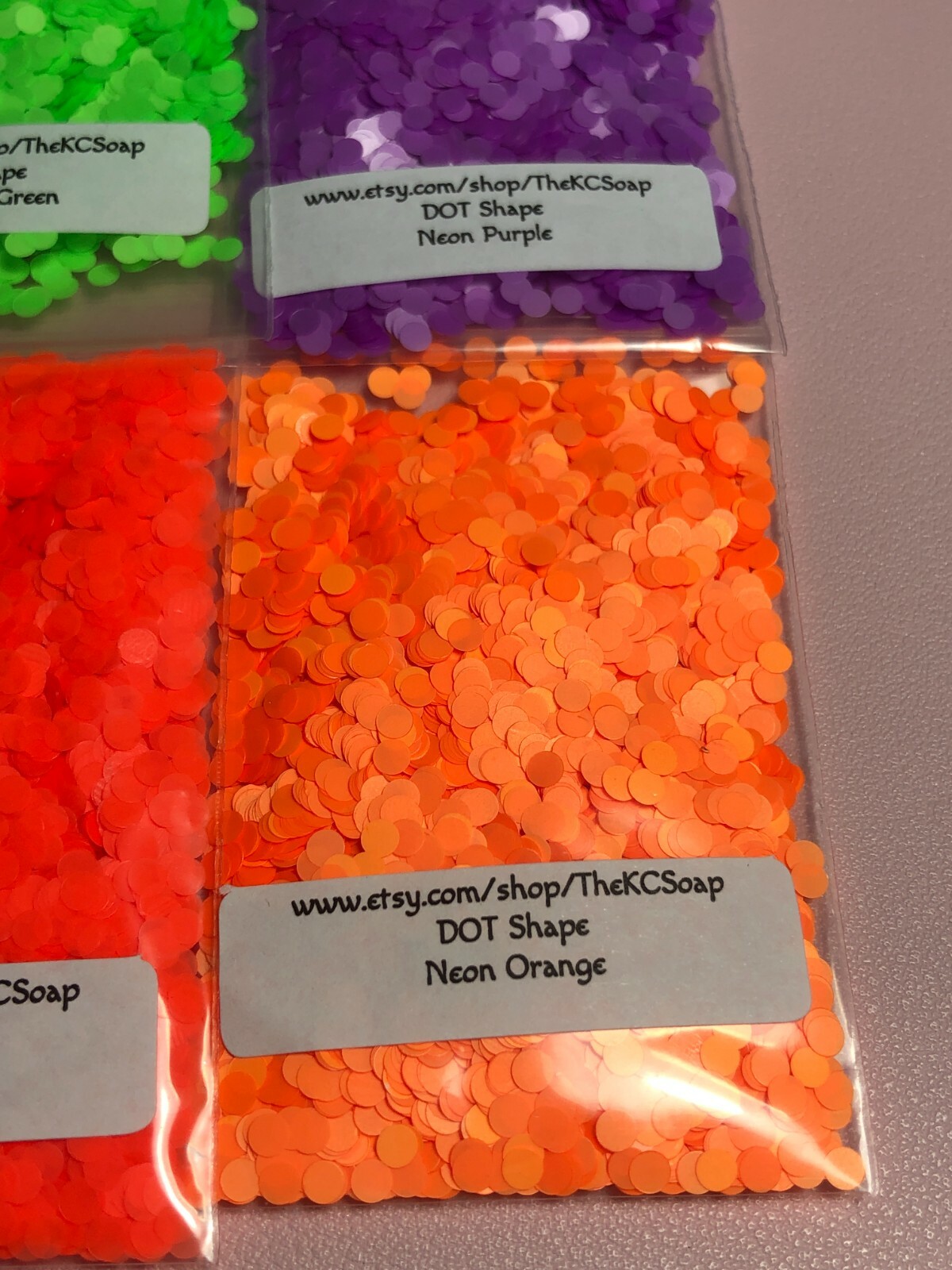 Solvent Resistant 3MM Neon Dot nail art glitter shape spangles sequins US Seller