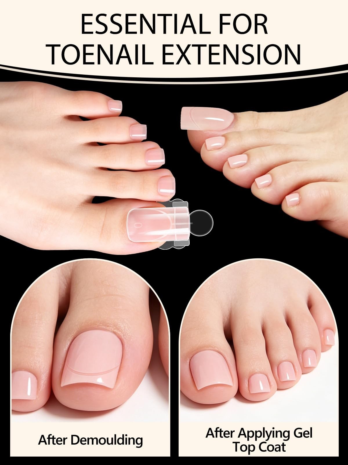 280Pcs Square Short Toe Nail Dual Forms for Quick Extensions, 15 Sizes, No Paper