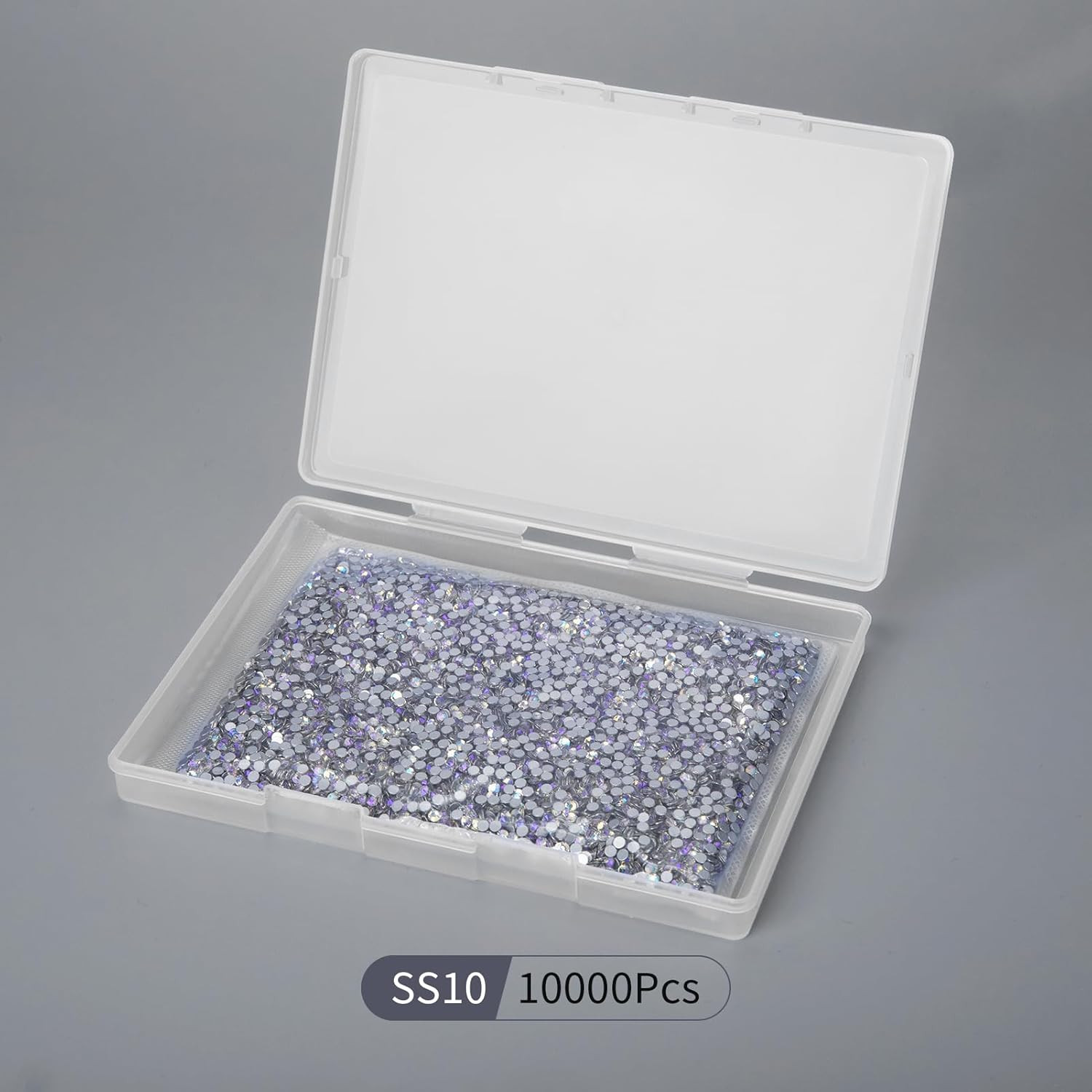 10000PCS Moonlight Rhinestones Bulk, Flat Back Crystal Glass Stone round Gems,Ss