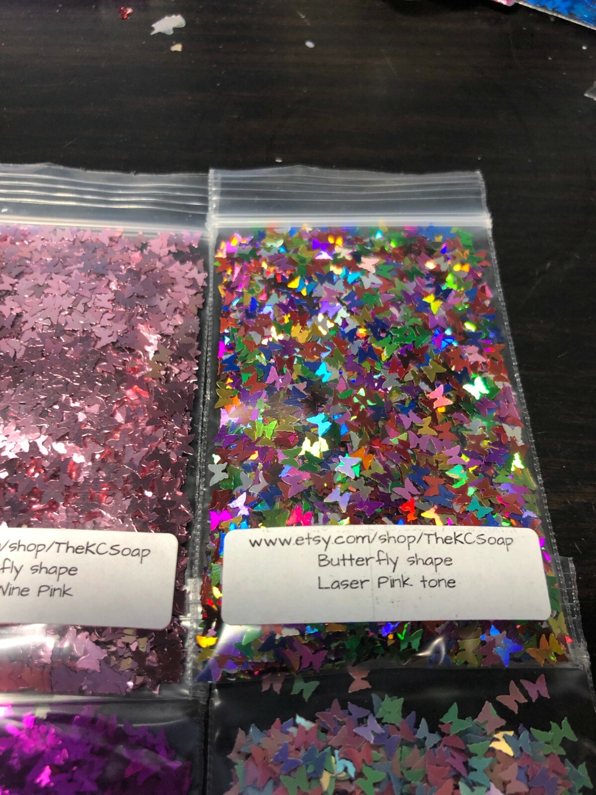 Solvent Resistant Metal BUTTERFLY Glitter Nail Art Face Crafts Epoxy US Seller