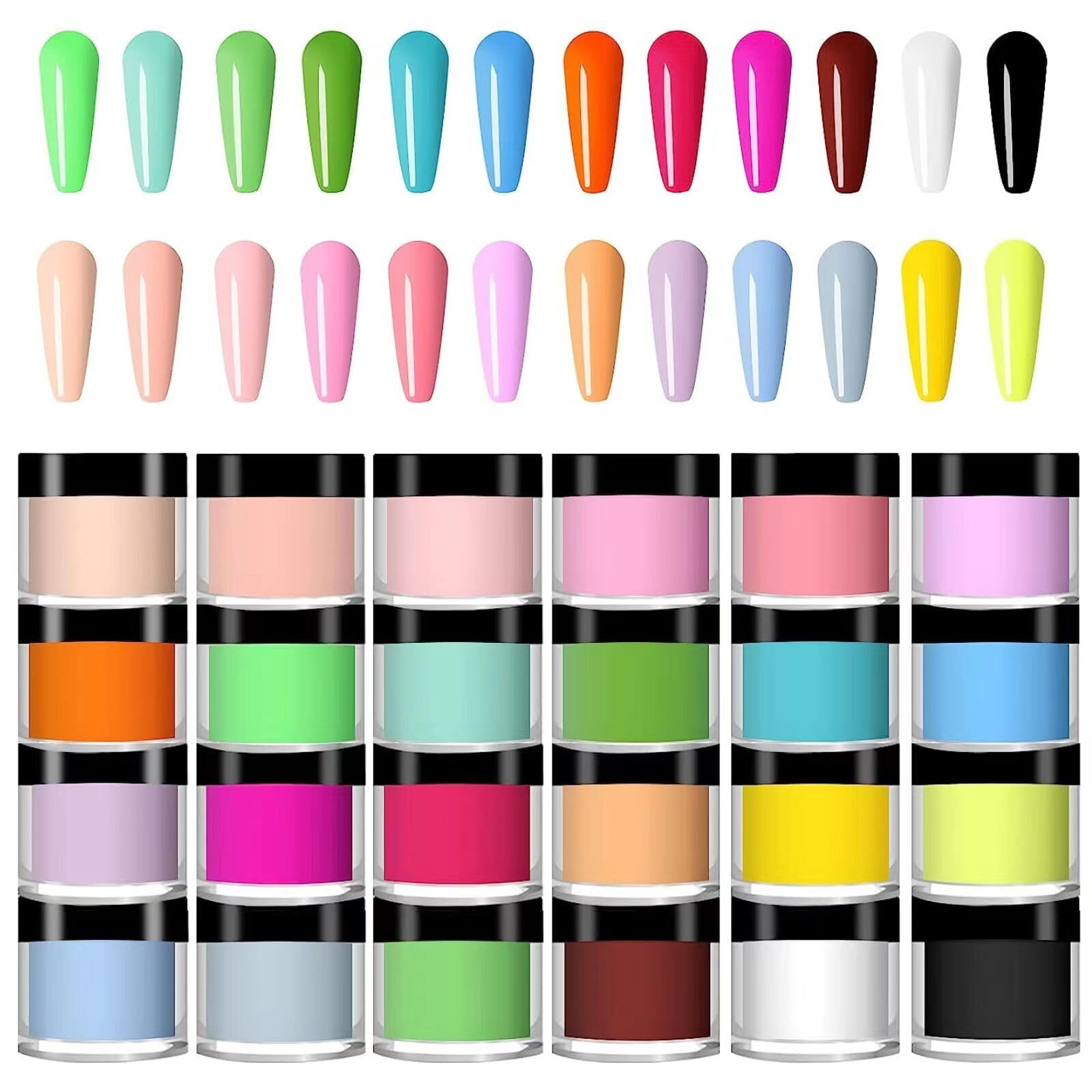 Acrilicos De Colores Para Unas Dulce Uñas Acrílicas Polvo Colección 24 Colors