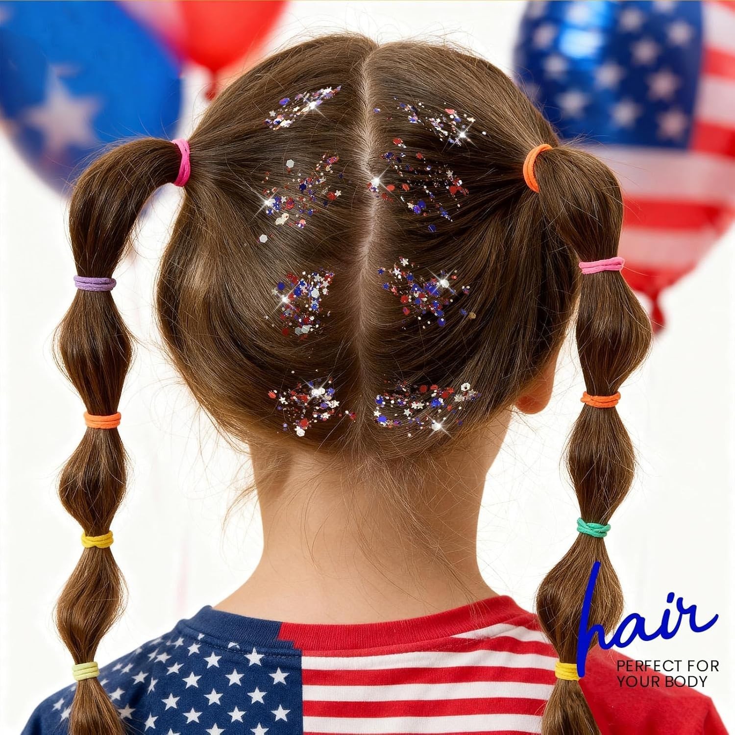 Gorgeous 80g Red White & Blue Face & Body Glitter Gel – 4th of July Essentials