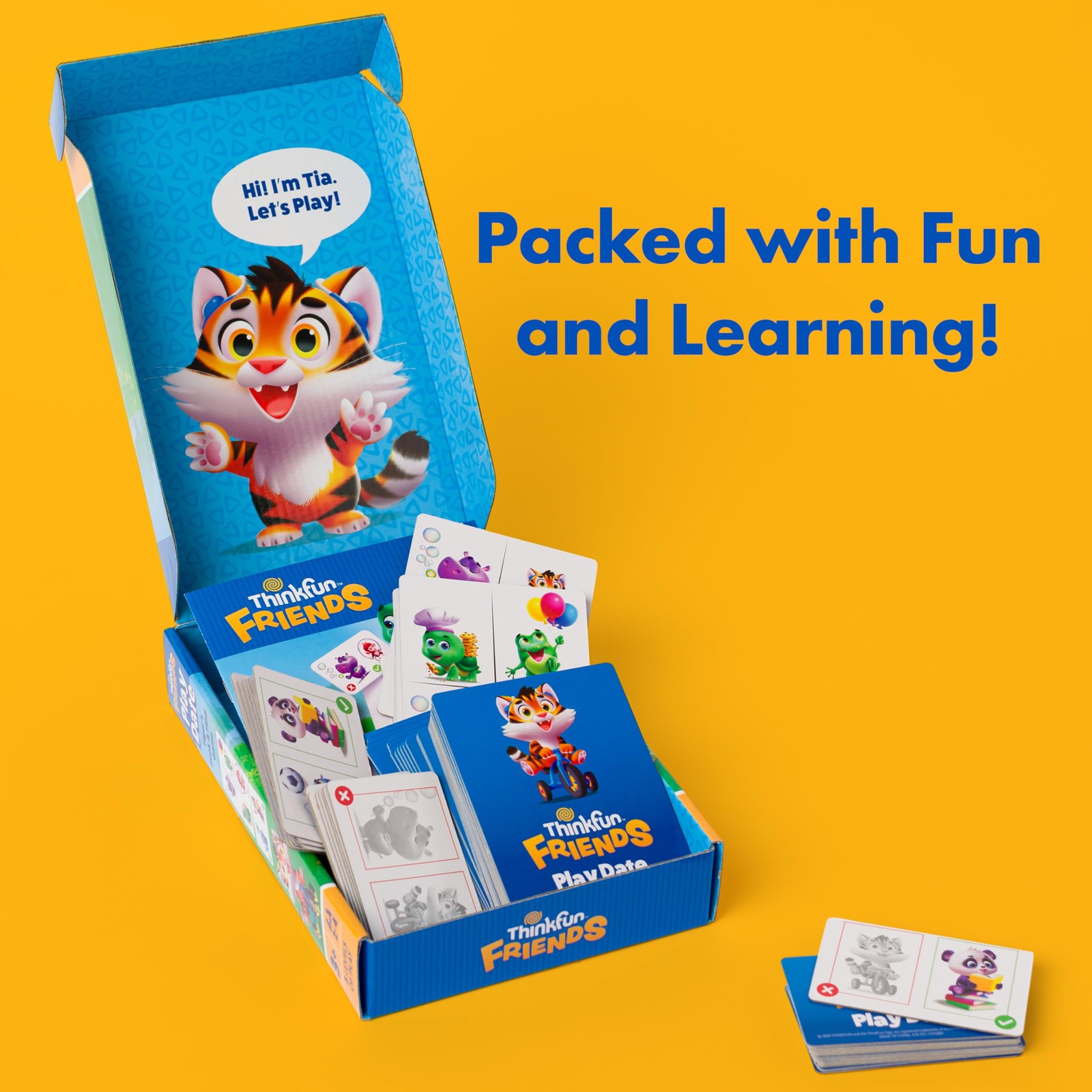 ThinkFun Friends: Play Date – A 3.62 x 2.48 x 0.67 inches, Multicolor