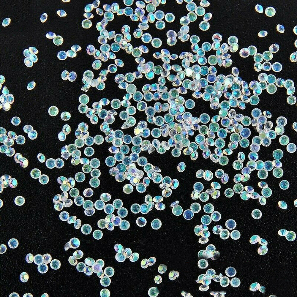 5000PCS AB Nail Rhinestone Crystal 1.2mm 3D Micro Glass DIY Glitter Nails Art