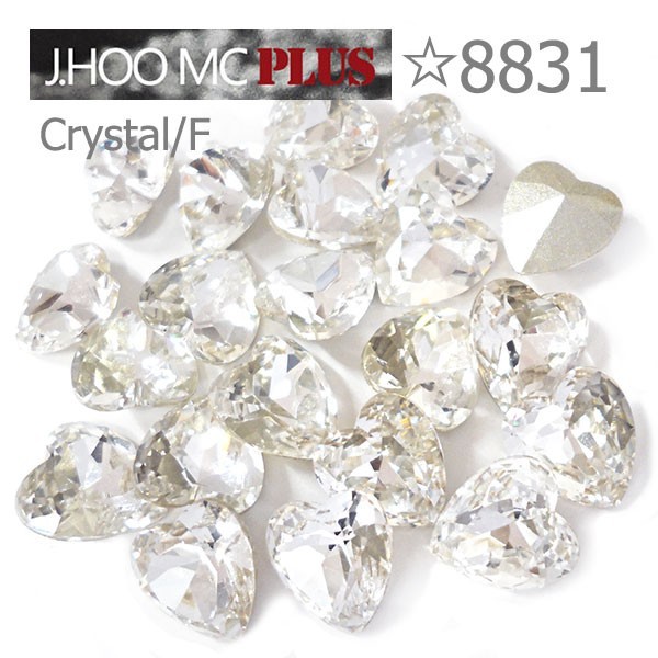 J.HOO Crystal 8831 Antique Heart V-Cut Fancy Rhinestones 8.8x8mm Nail Art 8pcs
