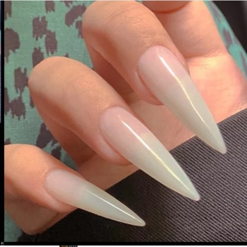 Curve Fake Nails Clear Natural Acrylic Artificial Nail Art Tips 500pcs