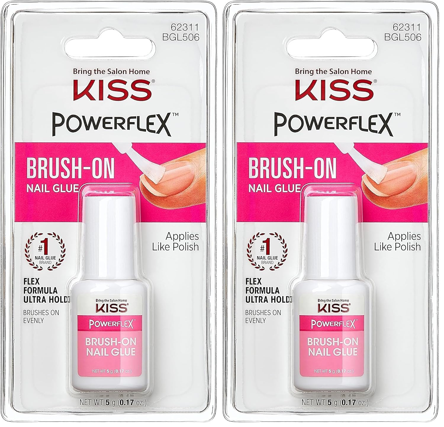 Powerflex Nail Glue for Press Ons, Brush-On Applicator for Kits, Tips & Wraps, 0