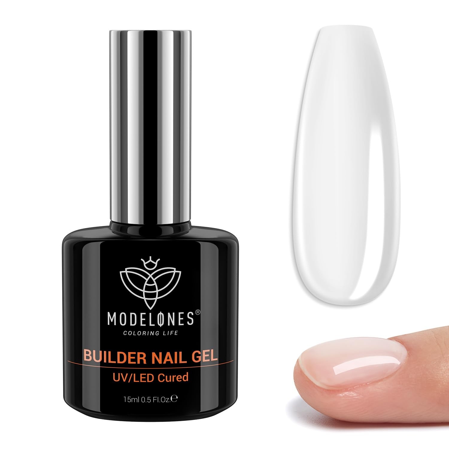 modelones Builder Nail Gel, 7-in-One Clear 0.5 Fl Oz (Pack of 1), A1-Clear