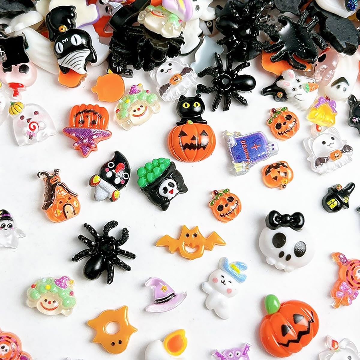 WBRRFJJ w-12 Halloween Nail Charms