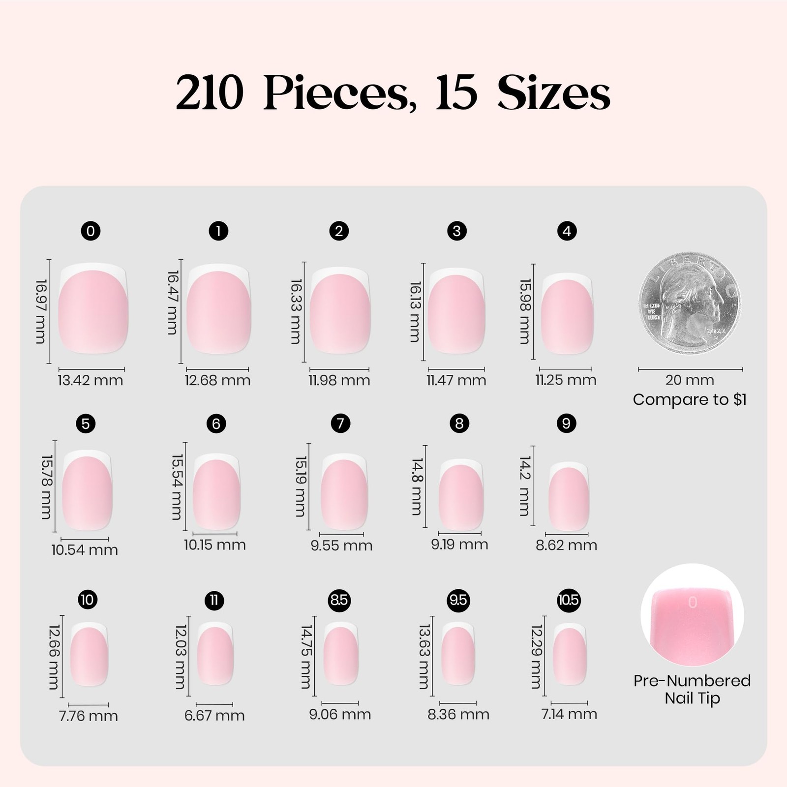 Beetles X Press Plus French Extra Short (Sizes 0-14), 1-Ultra Square
