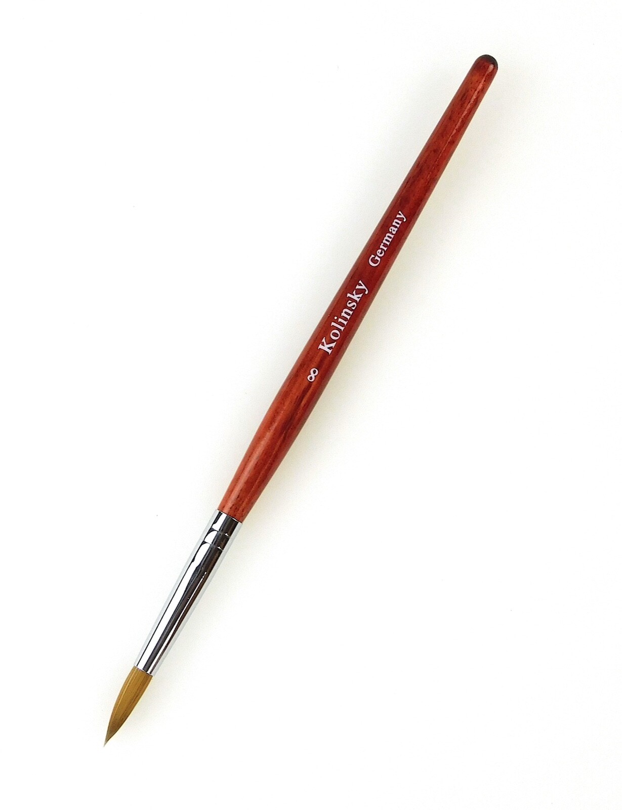 Kolinsky Acrylic Nail Brush Round Wood Handle #8