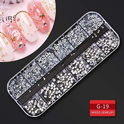 Alluring 9-Box Nail Art Supplies Set with High-Quality Rhinestones & Accessories