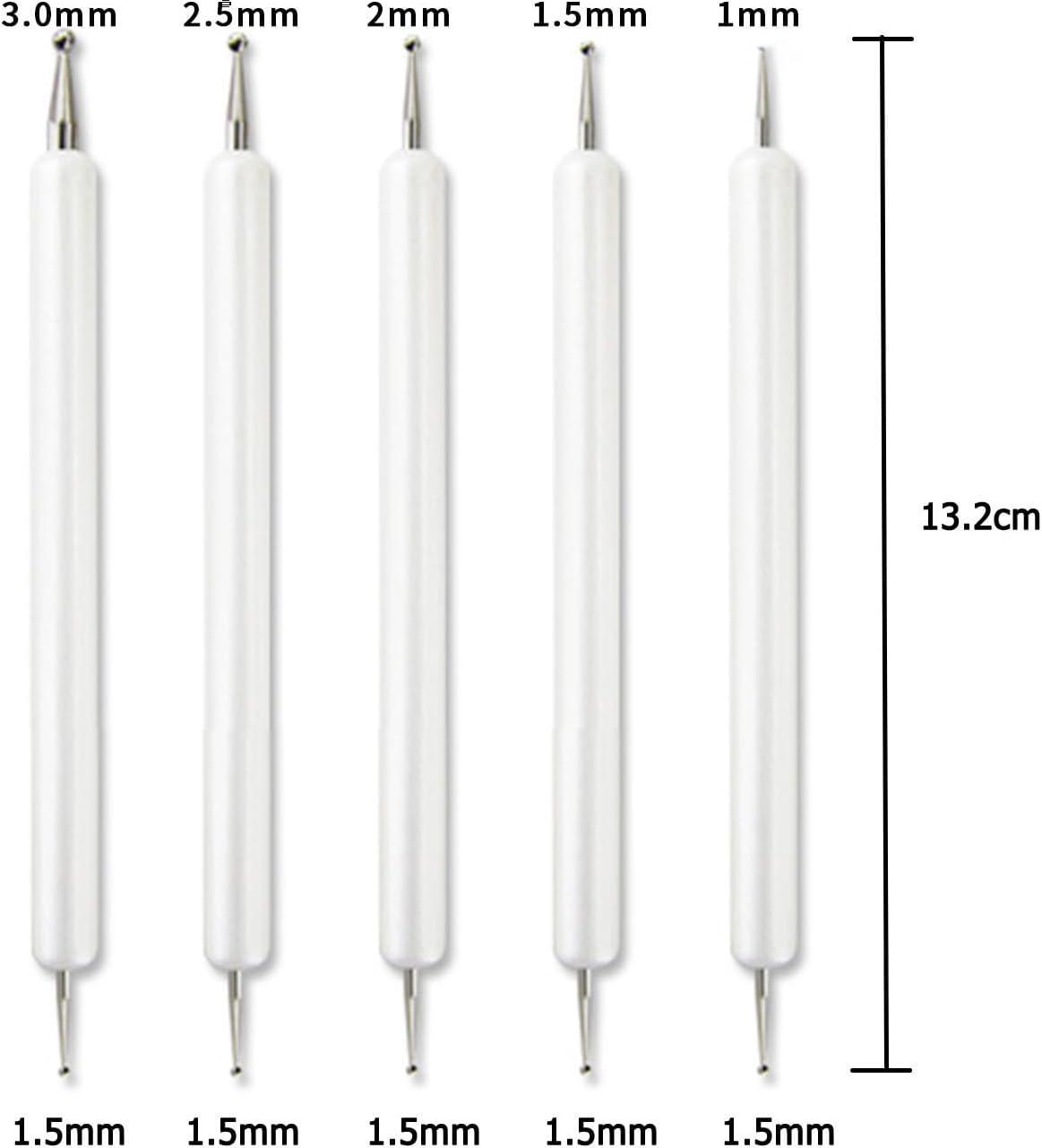5Pcs Embossing Tool Set with Different Size Double End Tracing Dotting Tool Set