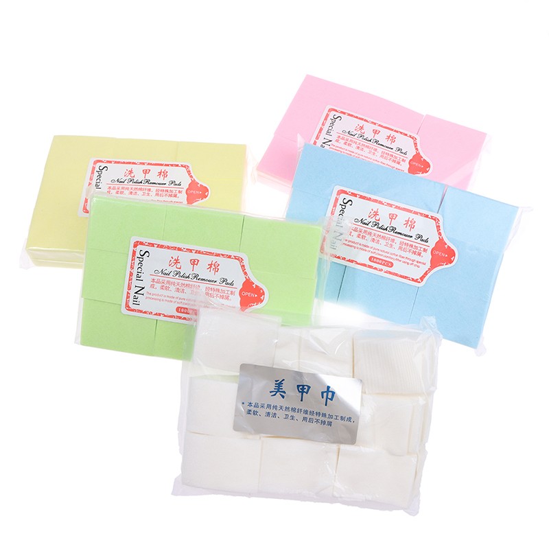 1000 Pcs Acrylic UV Gel Tips Cotton Nail Polish Remover Cleaner Wipes Lint F-y-