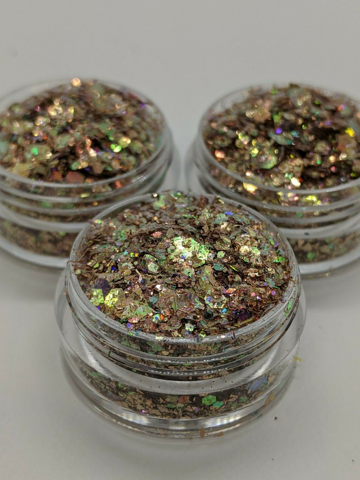 Iridescent & Holographic Glitter Mixes Pink/Blue/Bronze/White Nail Art UK Seller