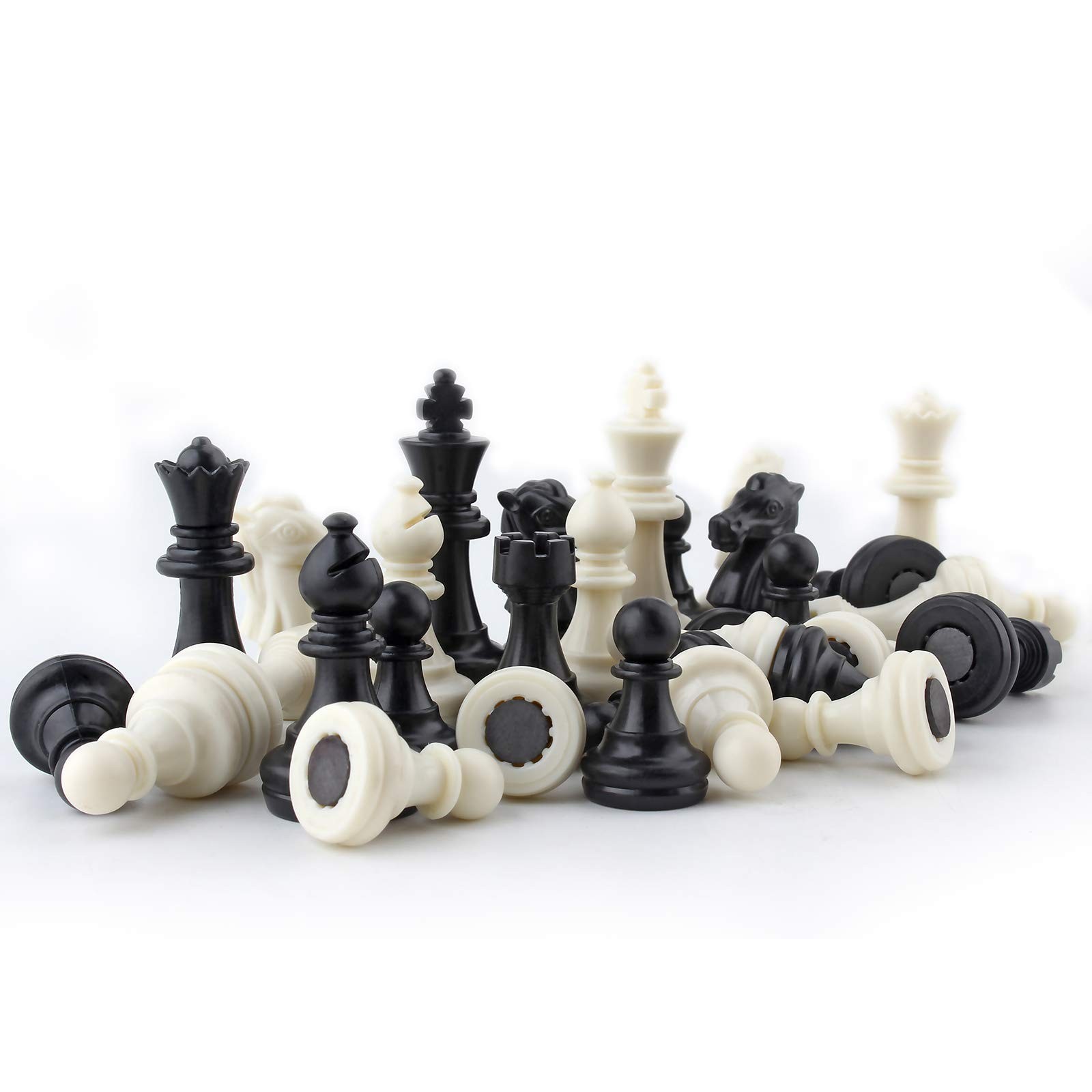 DINOBROS Chess Pieces Only Magnetic 1.97 inches (King’s height),