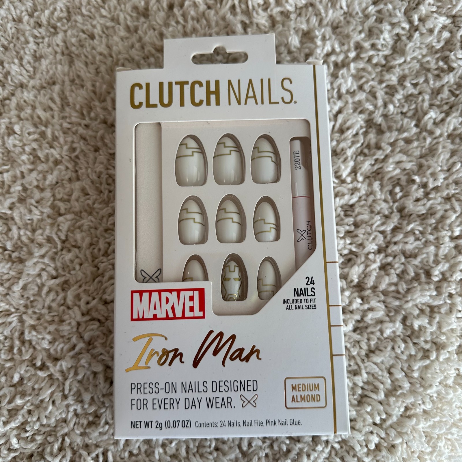 Clutch Nails x Marvel – Capt American Spiderman Iron Man Press-on Nails – 3-SET