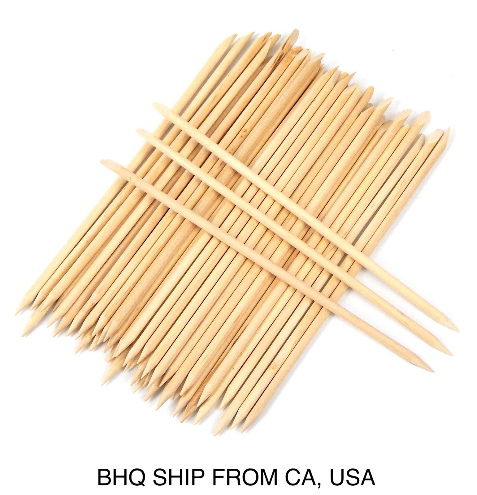 ORANGE WOOD STICK NAIL ART CUTICLE PUSHER 50PCS