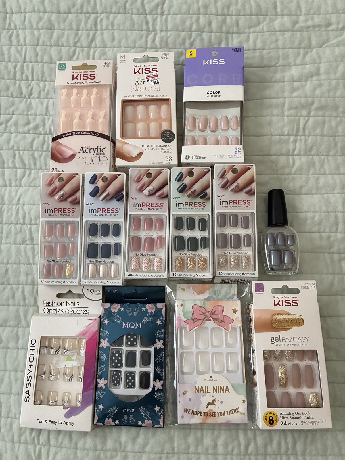 Mixed Lot of New and Used Press-On Nails