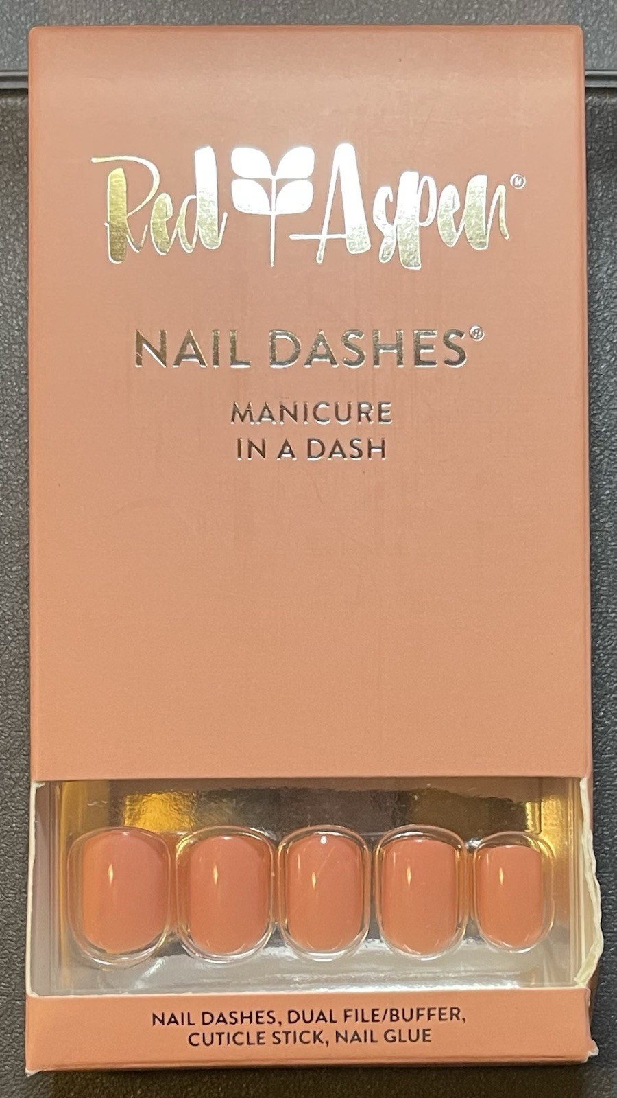 Red Aspen Press On Nails, Short Square, Life’s A Peach, Dawnelle