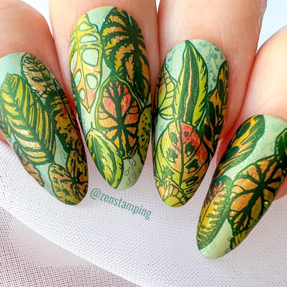 🌿🪴🌱MANIOLOGY Plant Lover M305 Nail Stamping Plate