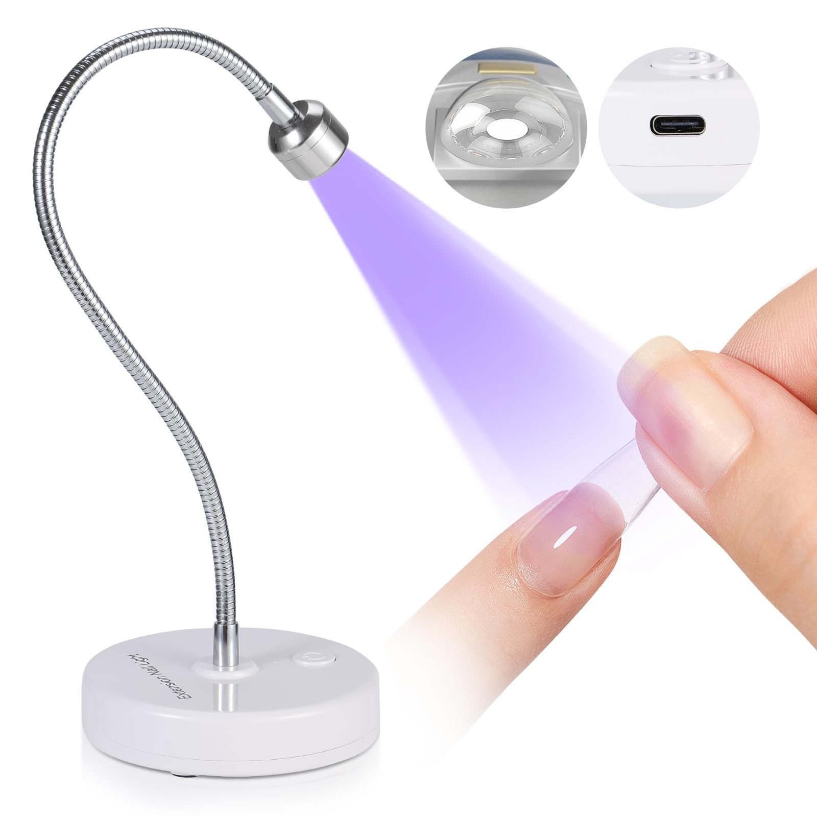 SAVILAND Gooseneck U V Lamp for Gel Nails:Touch Switch 12W U V Nail… Fast Ship
