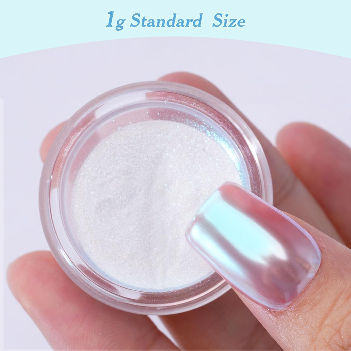 Moonlight Chrome Nail Powder, Glossy Aurora Mermaid Unicorn Chrome Powder for Na
