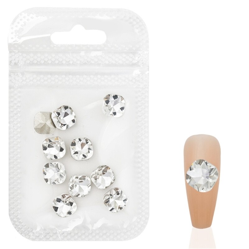 10pcs Pointed Base Nails Art Rhinestones Nails Art for Enthusiasts