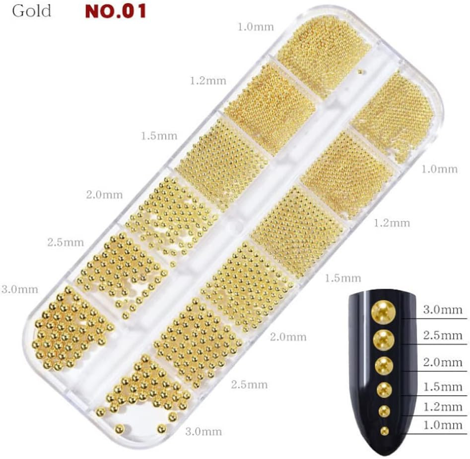 0.8Mm Mini Small Nail Beads Stainless Steel Beads Nail Chain Charms Nails Art De