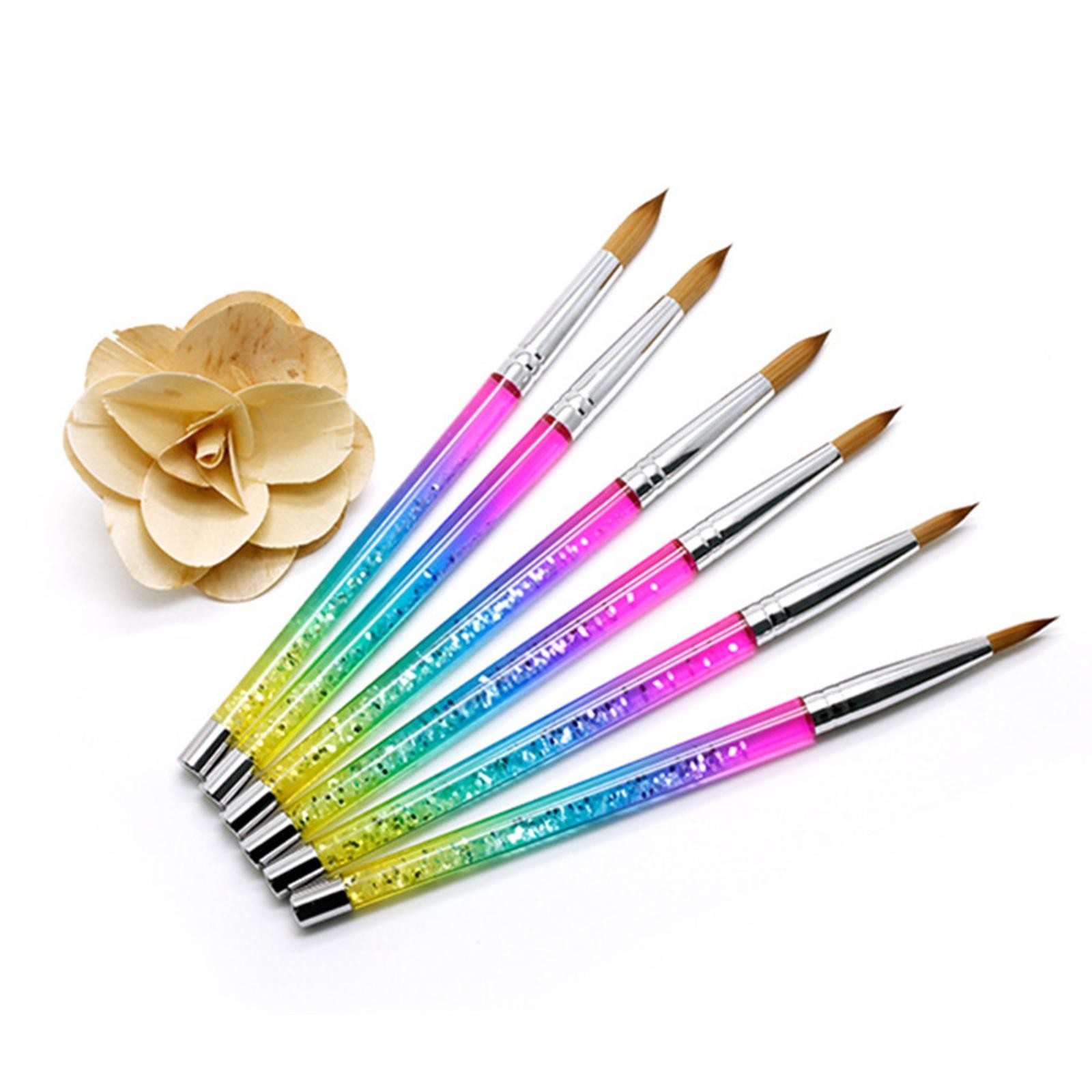 1Pc Top Quality Kolinsky Acrylic Nail Brush Round Size #6 #8 #10 #12 #14