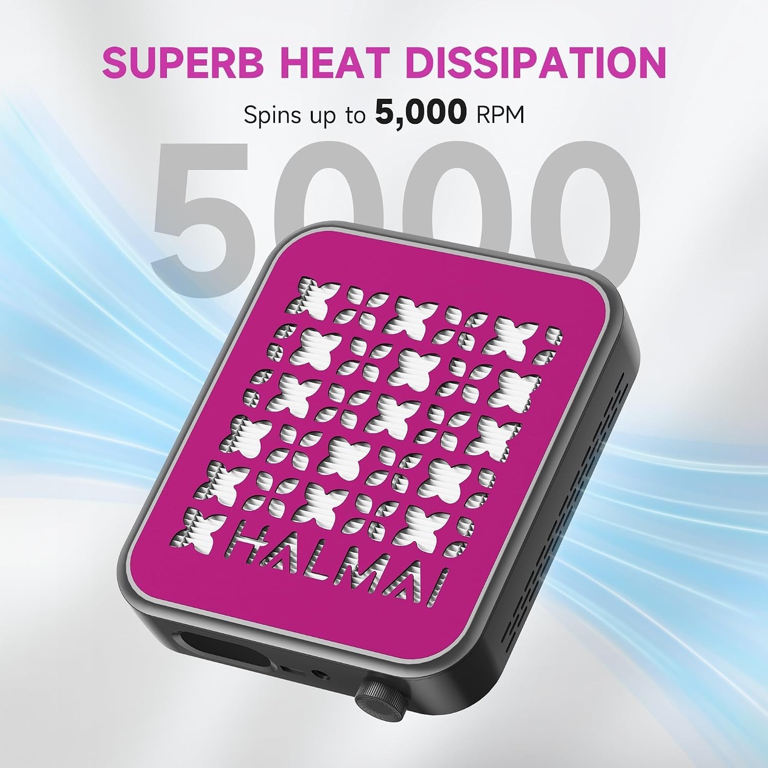 Portable Nail Dust Collector with 800Pa Suction and HEPA Filter for Home & Salon