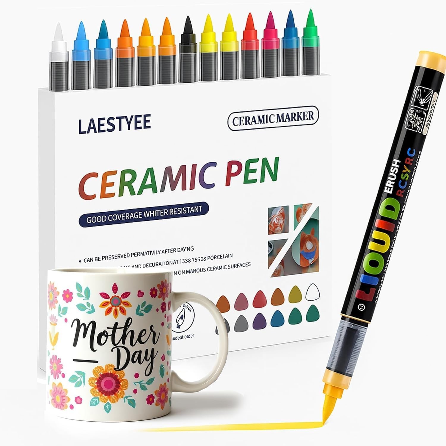 White Acrylic Paint Pens Permanent Markers for Ro Canvas Wood Glass