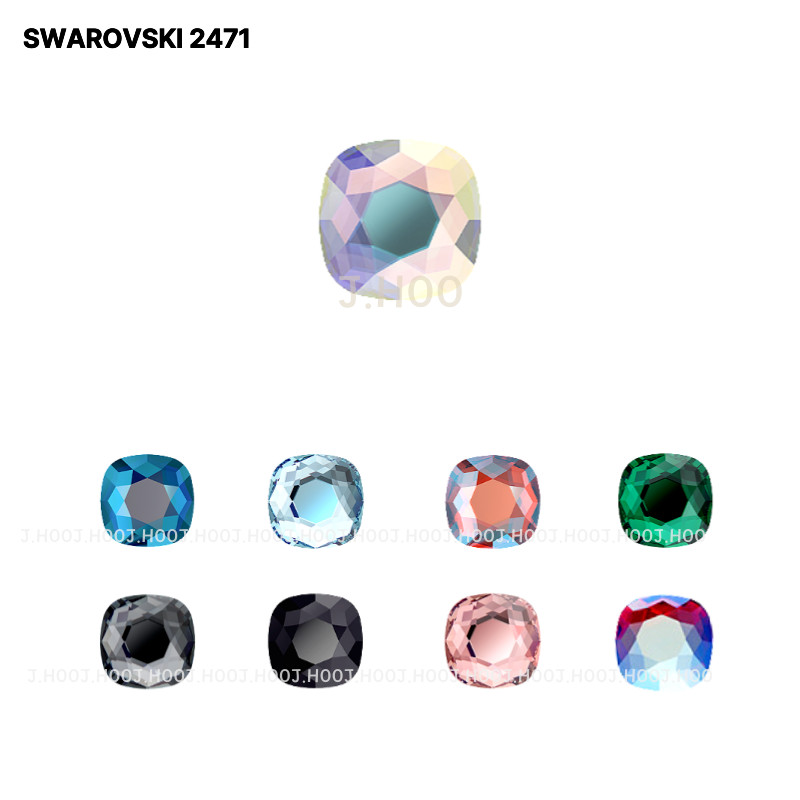Swarovski 2471 Cushion Flat Back 10mm(4pcs)
