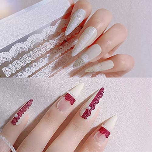 4 Colors Bridal Wedding Nail Art Stickers for Wedding Nail Art Suitable for