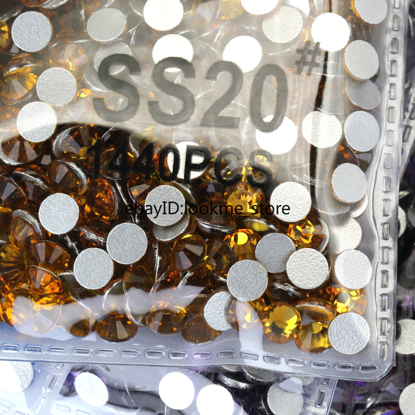 1440pcs 5mm (ss20) Crystal Glass Rhinestones Flatback Gems Nail Art Crafts Decor