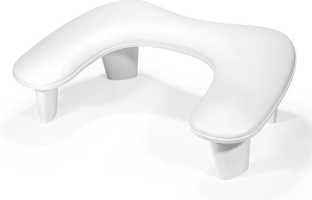 Nail Arm Rest Hand Pillow: Leather Nail Stand Nail Hand Rest – White Manicure C