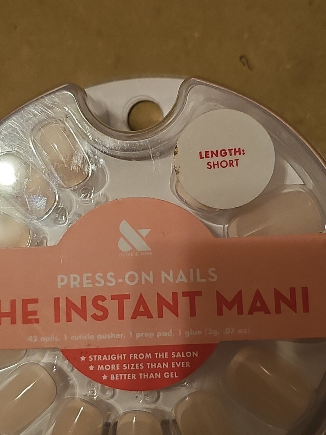 Instant Mani Short And Medium Length Layered Circles Press On Nails 42 Ct x 2