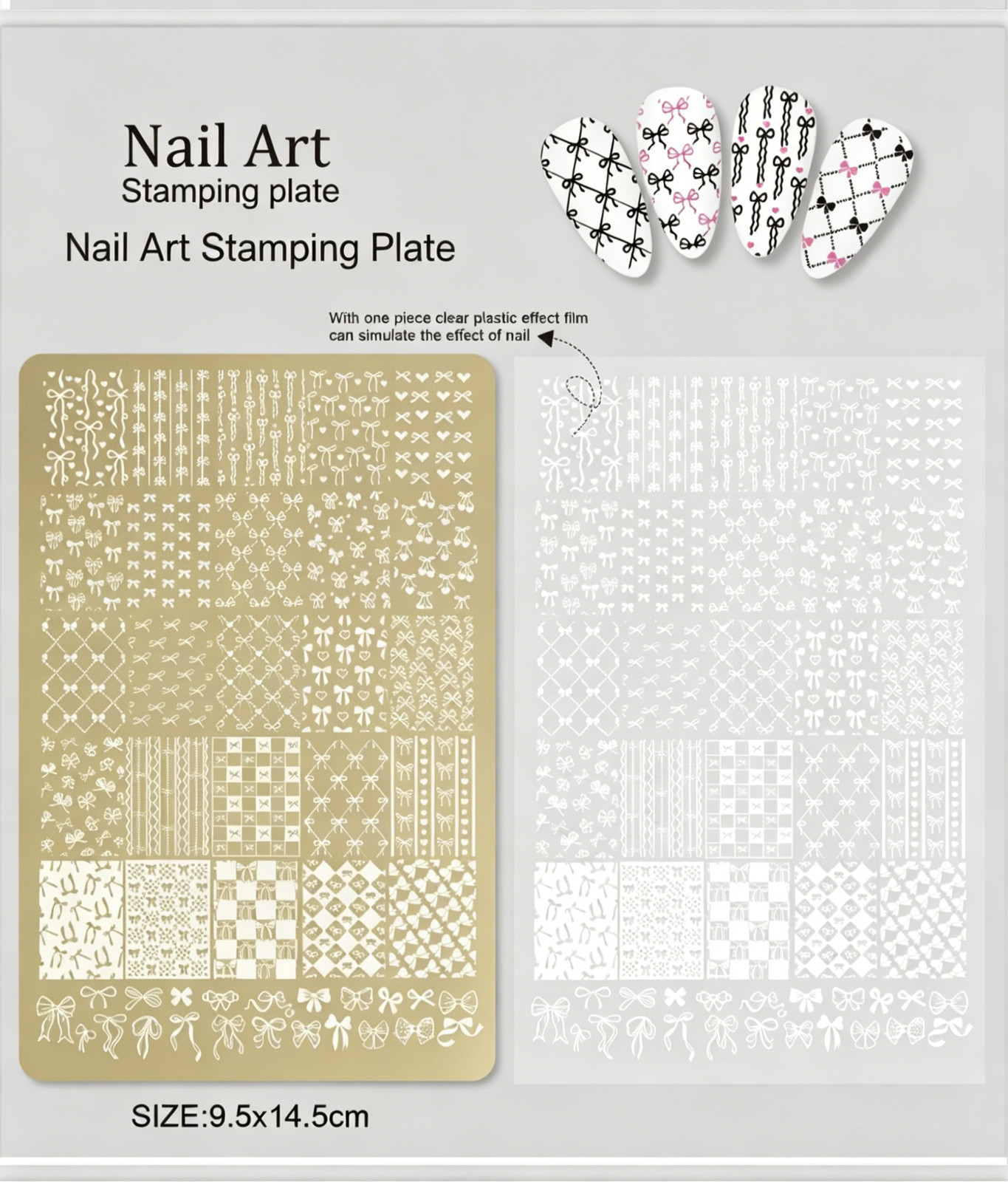 Nail Art French Stamp Silicone Double Head Transfer Stamper Transparent Printing