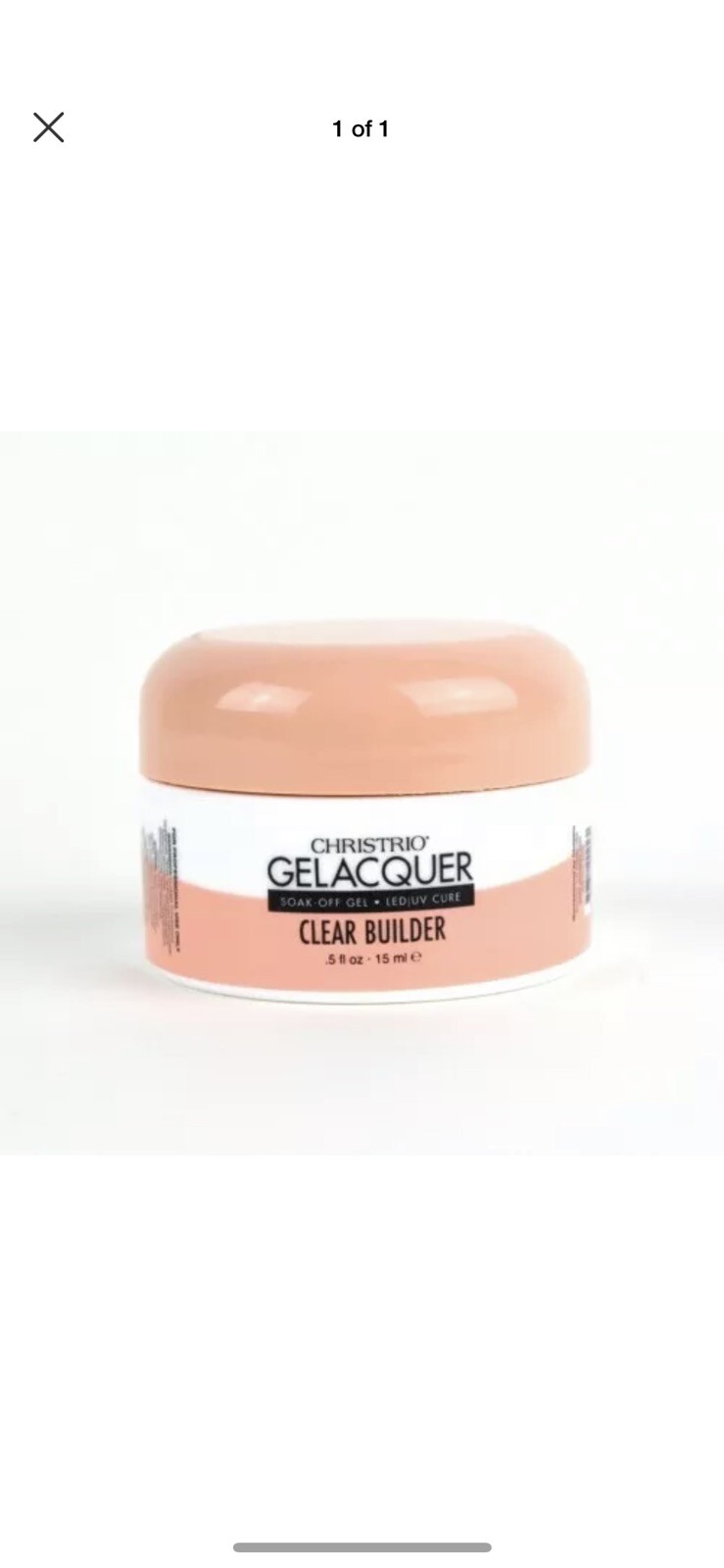 Christrio Gel/Gelacquer LED/UV- 1/2 oz. Clear Builder