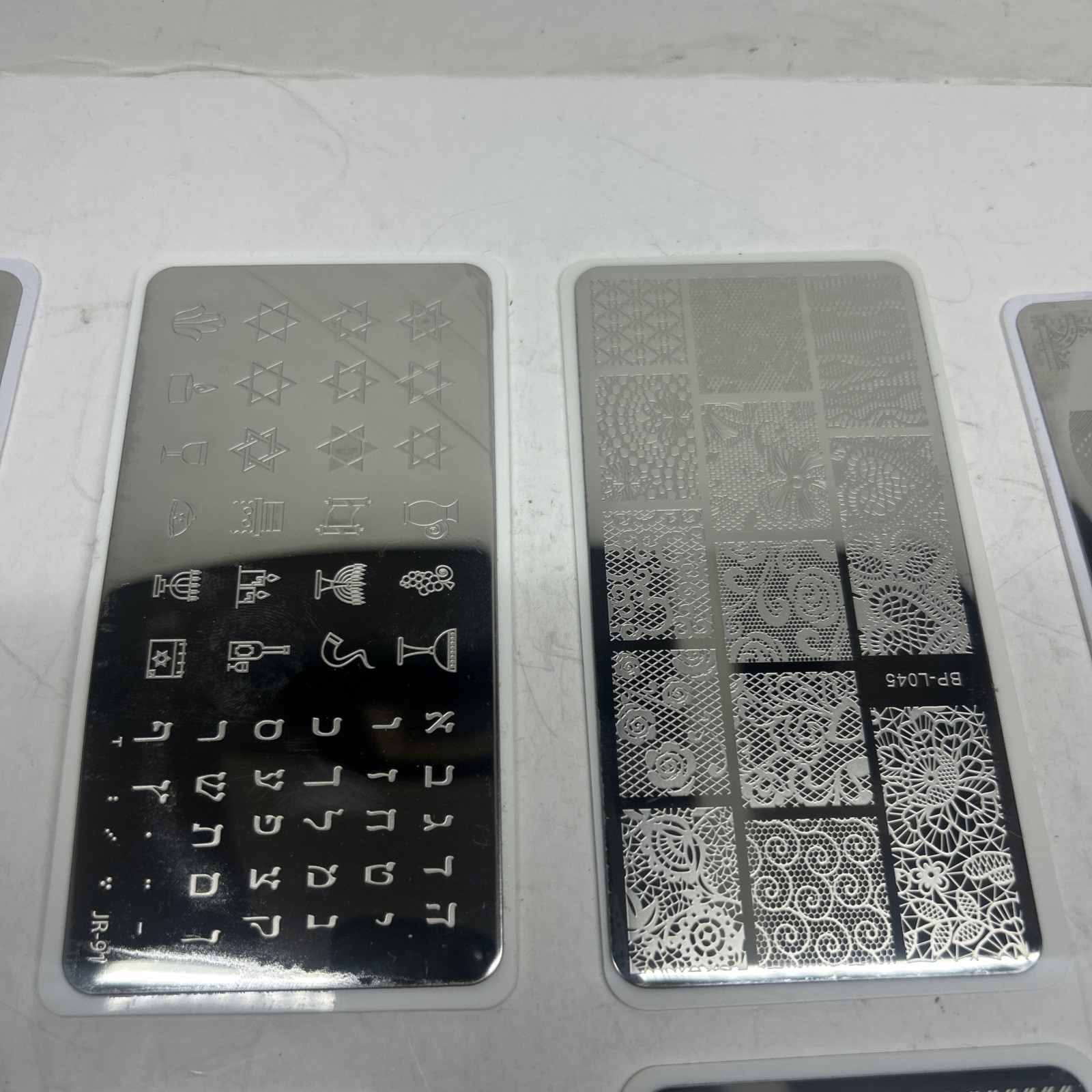 3 Whats Up Nail Stamping Plates Stainless Steel A011 Nature, B034 Abstract, B039