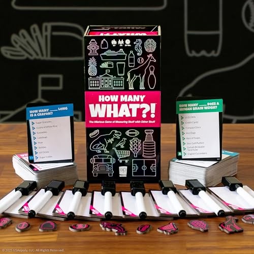 How Many What?! Board Game, Hilarious 4 inches x 8 x 0.1 inches, Pink