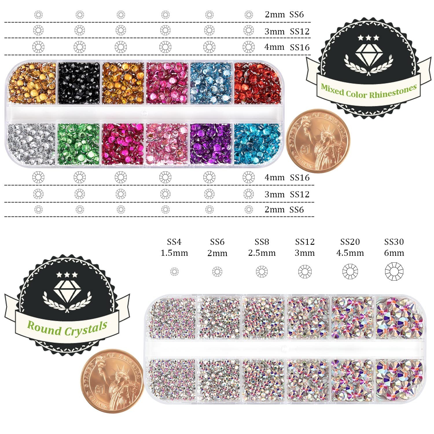 Piedras Para Uñas Conjunto De Diamantes De Imitación De Cristal 4520 piezas